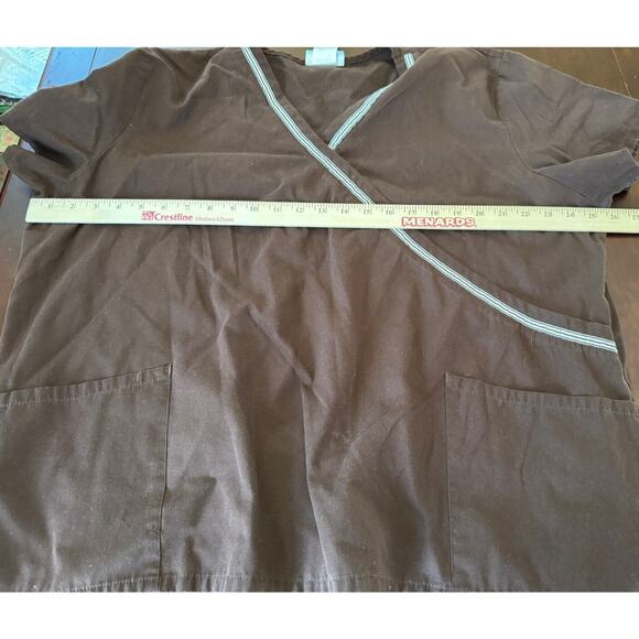 SB Scrubs 2XG XXL Dark Espresso Top Veterinary Medical Dental Polyester Cotton - Picture 4 of 5